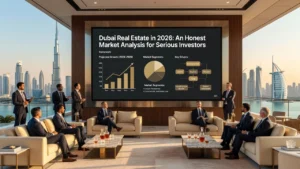 Professional header image for industry analysis: Dubai Real Estate in 2026: An Honest Market Analysis for ...