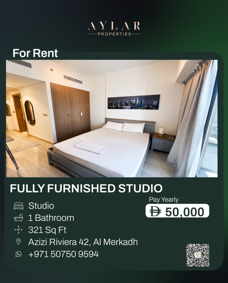 Fully Furnished Studio - Azizi Riviera 42