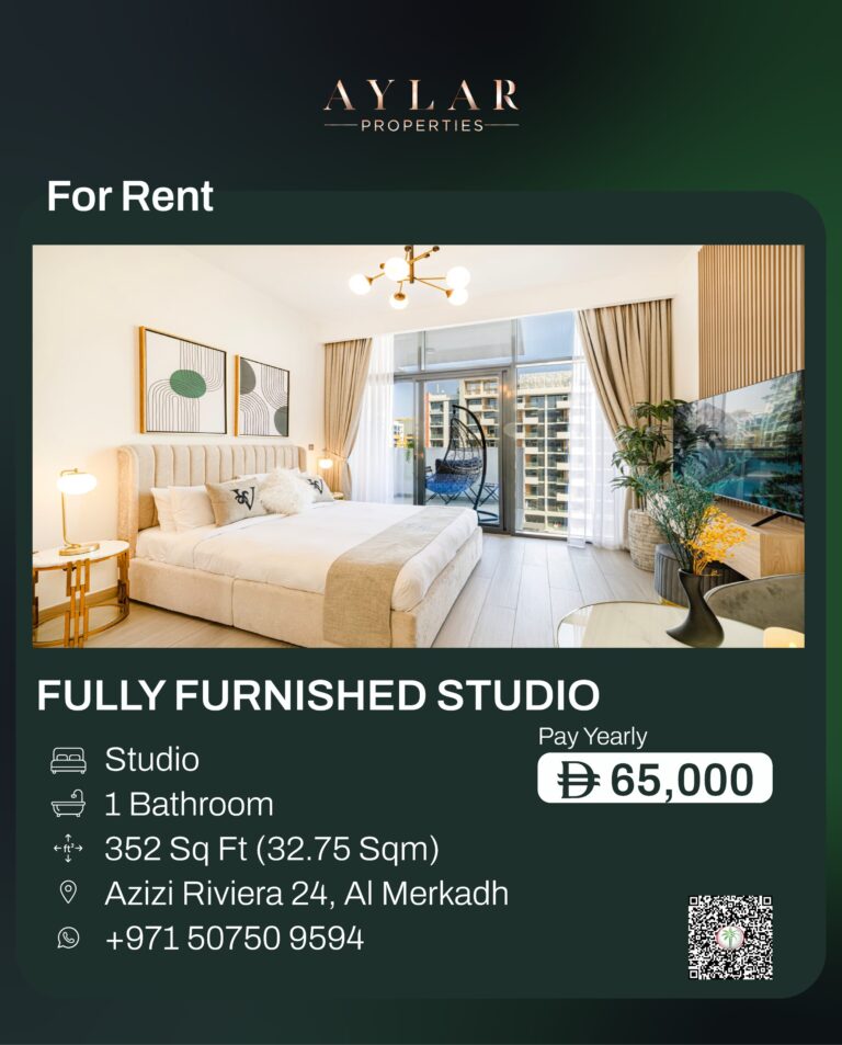 Fully Furnished Studio - Azizi Riviera 24