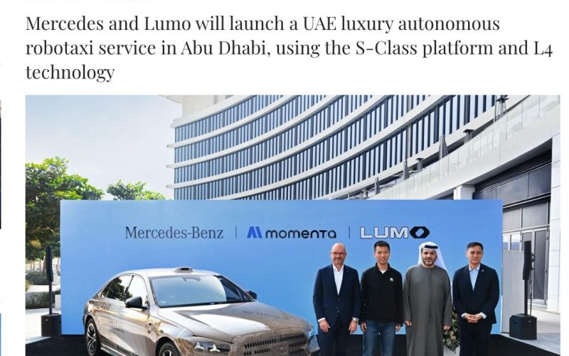 Premium Robotaxis Coming to Abu Dhabi in 2026: The S-Class of Self-Driving Signals a New Real Estate Reality